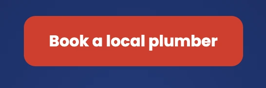 A red call to action button reading Book a local plumber on a dark blue background, a clear next step for visitors
